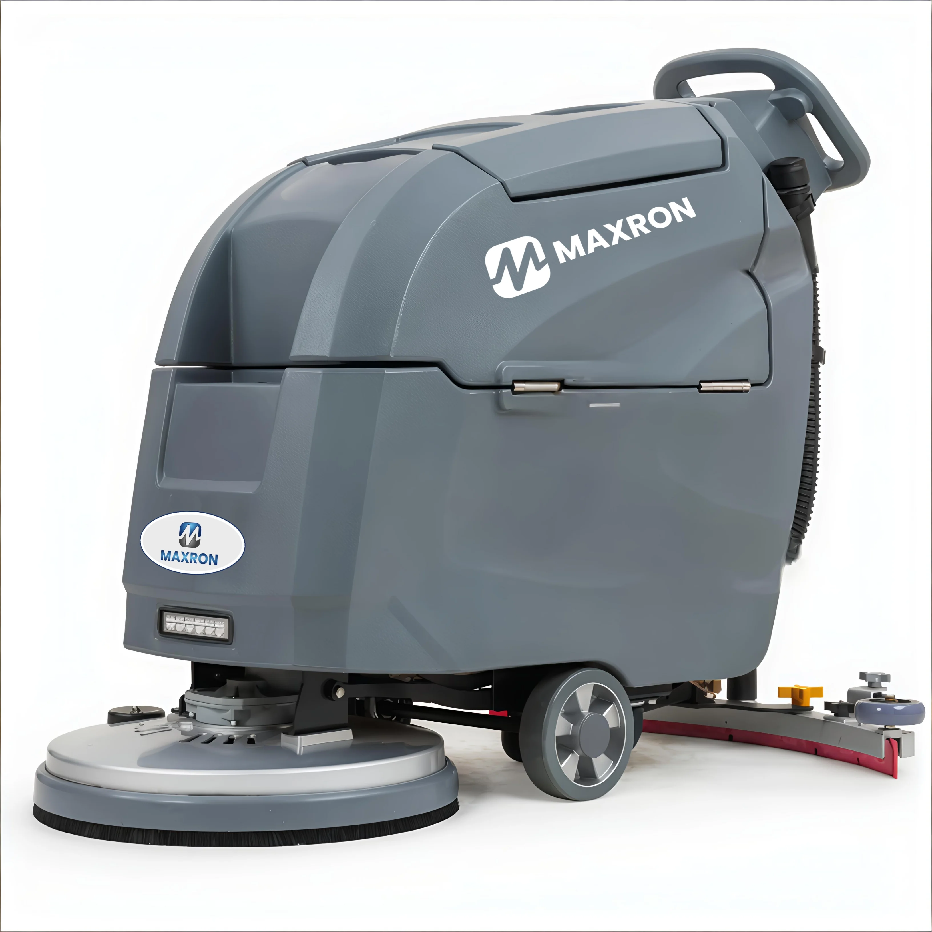 Maxron walk-behind scrubber drier slate studio product photography